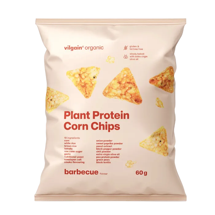 Vilgain Kukuřičné proteinové chipsy BBQ 60 g